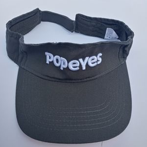 Popeyes Employee Uniform Unisex Adjustable Strap Grey Orange Visor Hat